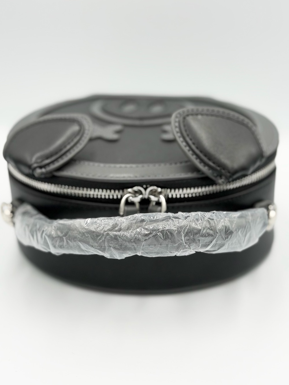 Shane Dawson Black/Grey Pig-Accent Round Crossbody Bag - Picture 8 of 10